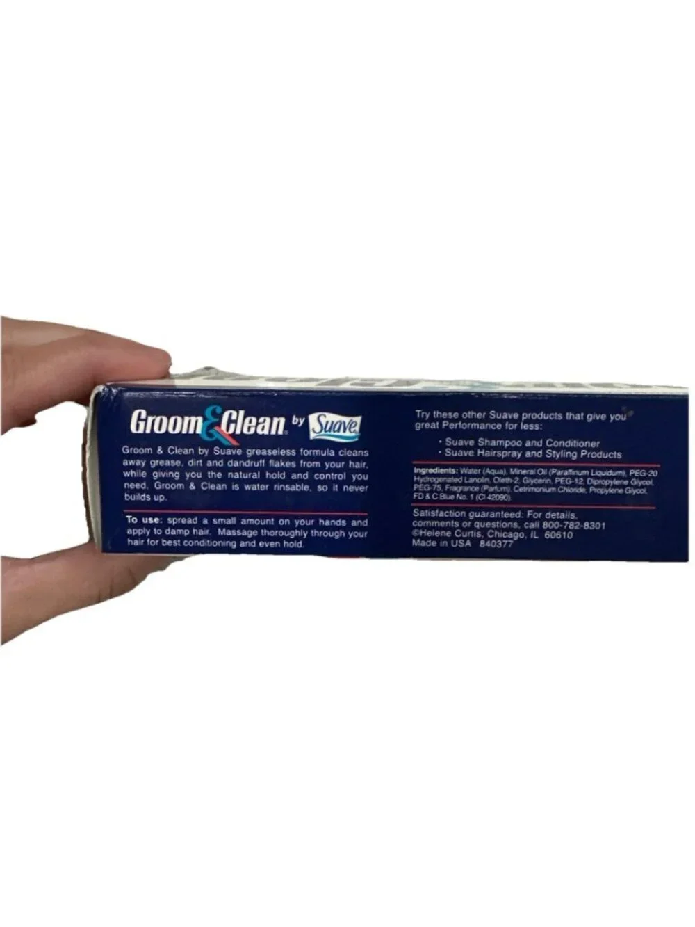 Suave Groom & Clean Greaseless Hair Control Easy Rinse 4.5 oz New